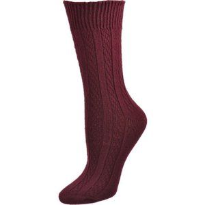 Classic Cable Knit Cotton Crew 2 pair Socks